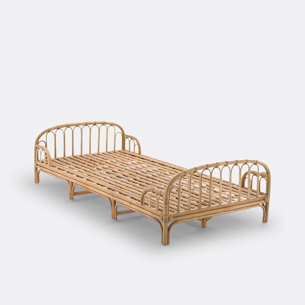 Кровать детская из ротанга Albin 90 x 190 см бежевый