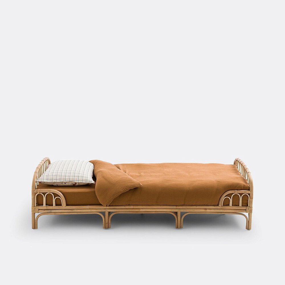 Кровать детская из ротанга Albin 90 x 190 см бежевый