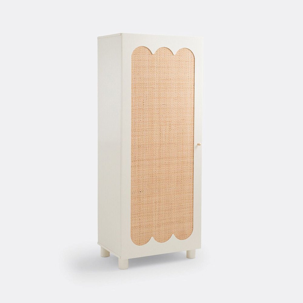 Шкаф платяной с одной дверкой Ptilu единый размер каштановый