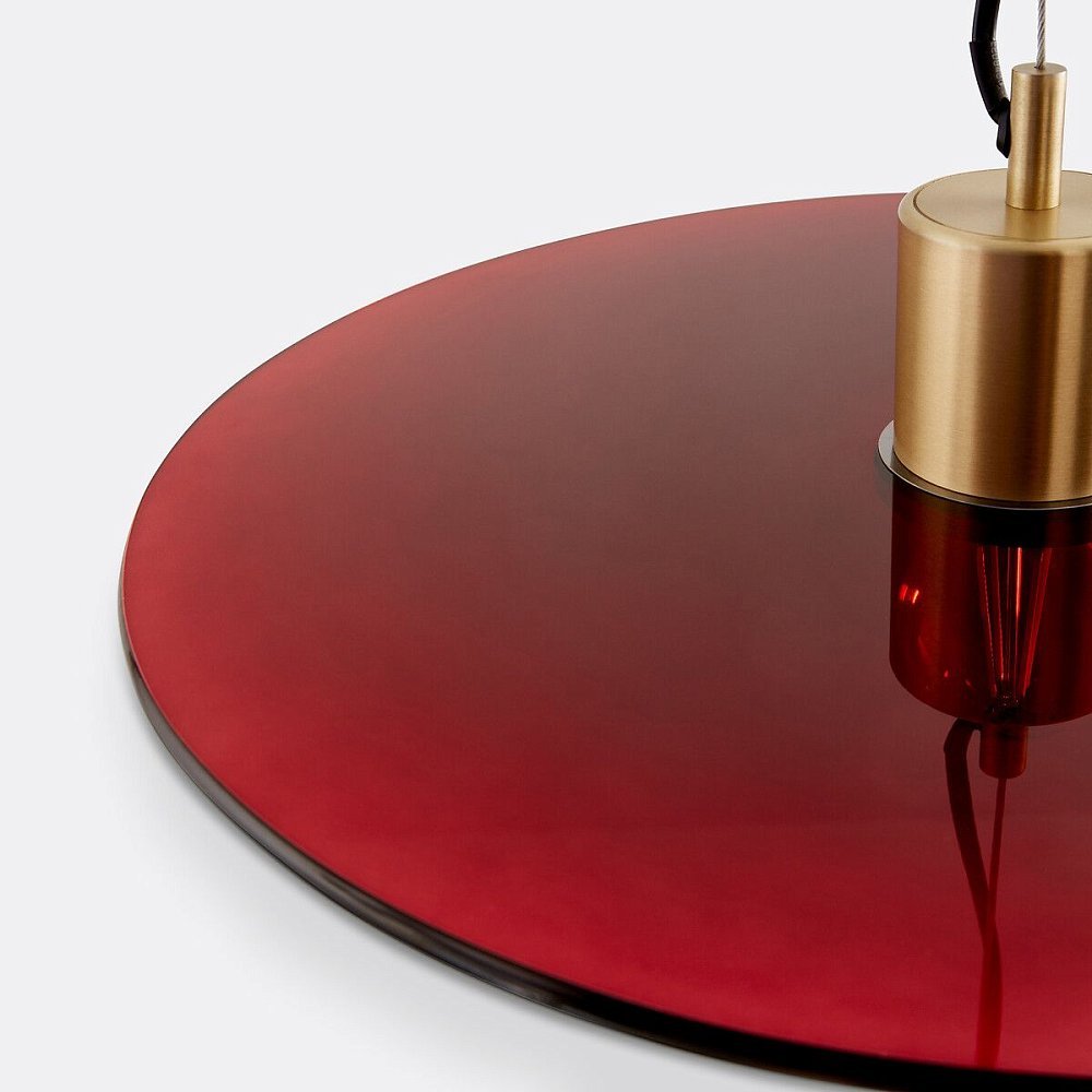 Светильник из цветного стекла 425 см Mora единый размер красный