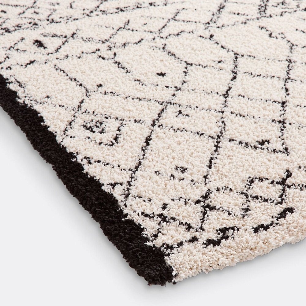 Ковер в берберском стиле Afaw 120 x 170 см черный