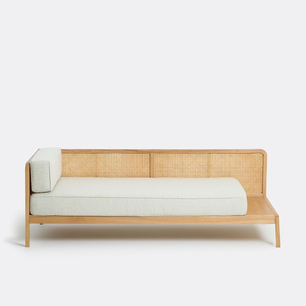 Тахта из ткани букле Daybed Scillia 3 мест. бежевый