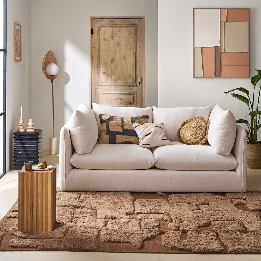 Ковер из шерсти Elfiga 160 x 230 см каштановый