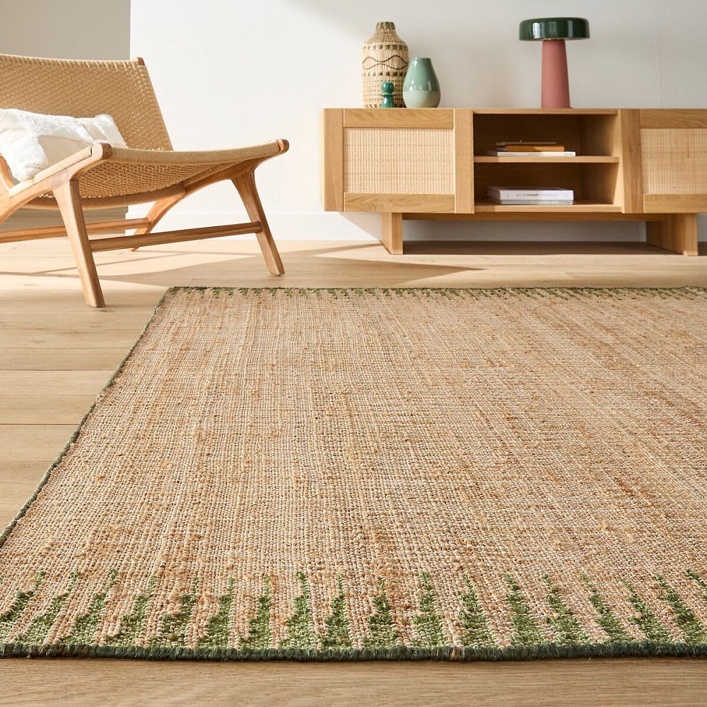 Ковер из джута с бортиком Gibela 200 x 290 см бежевый