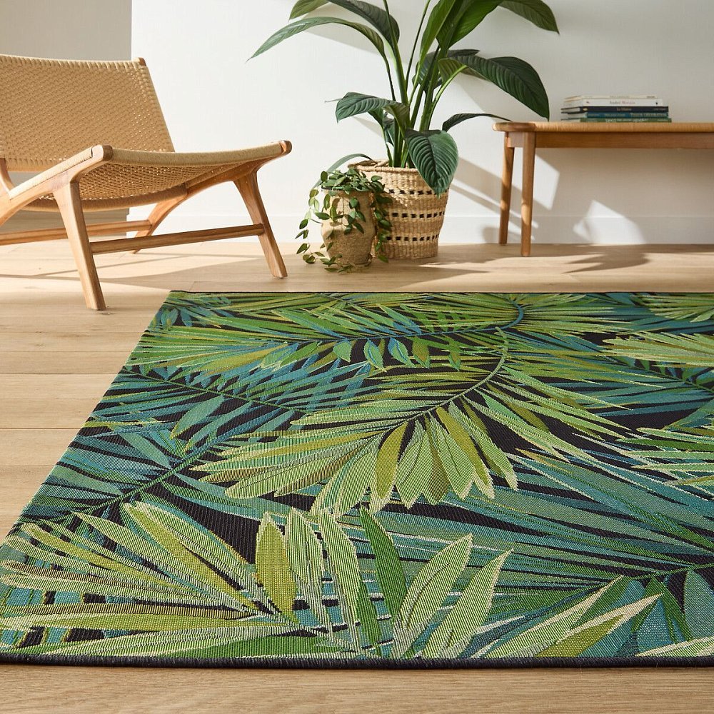 Плоский тканый ковер для внутренних помещений и улицы Mokoa 160 x 230 см зеленый