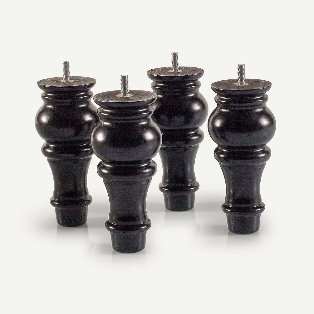 Комплект из 4 ножек для кроватного основания Wigmore Вигмор 15 см черный