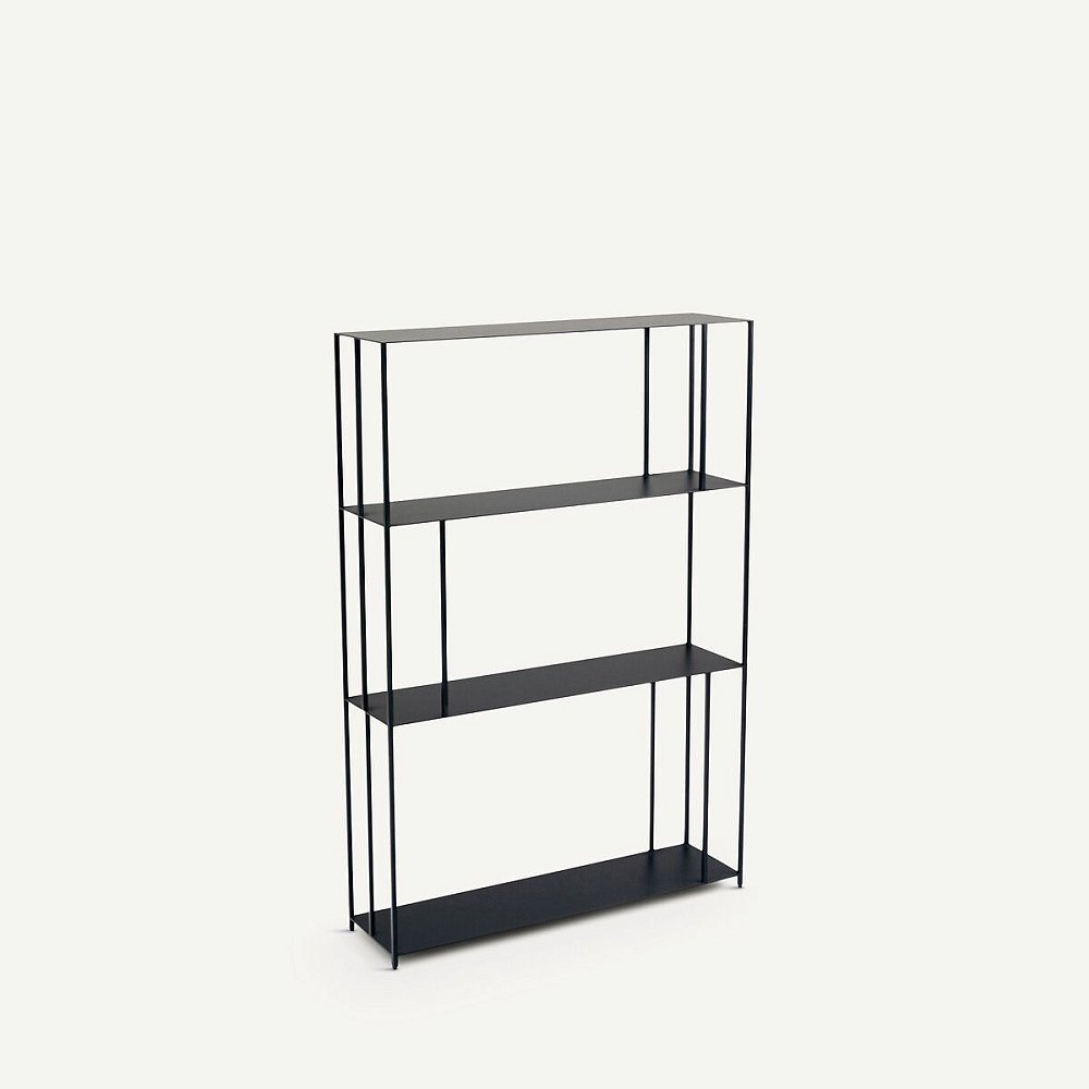 Шкаф книжный из металла В117 см Parallel XS slim единый размер черный