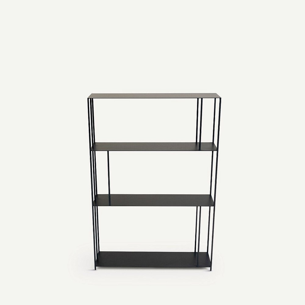 Шкаф книжный из металла В117 см Parallel XS slim единый размер черный