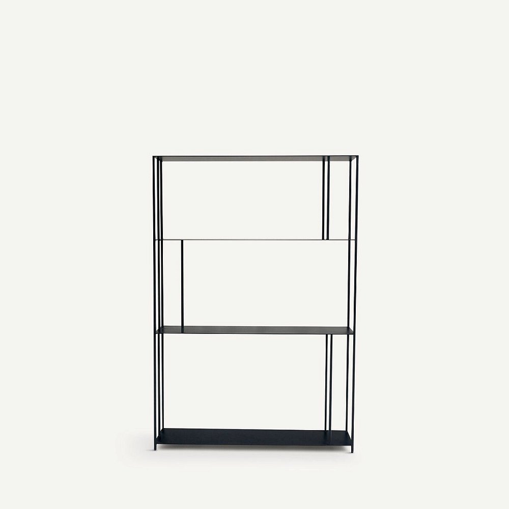 Шкаф книжный из металла В117 см Parallel XS slim единый размер черный