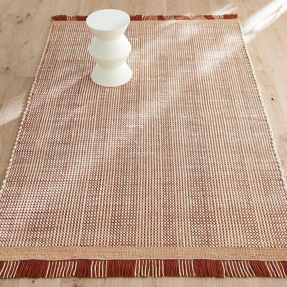 Ковер сотканный вручную из шерсти Hotami 160 x 230 см бежевый