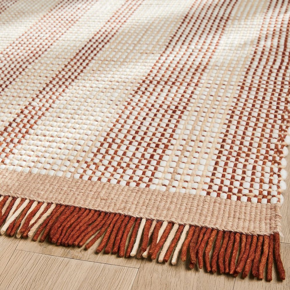 Ковер сотканный вручную из шерсти Hotami 160 x 230 см бежевый