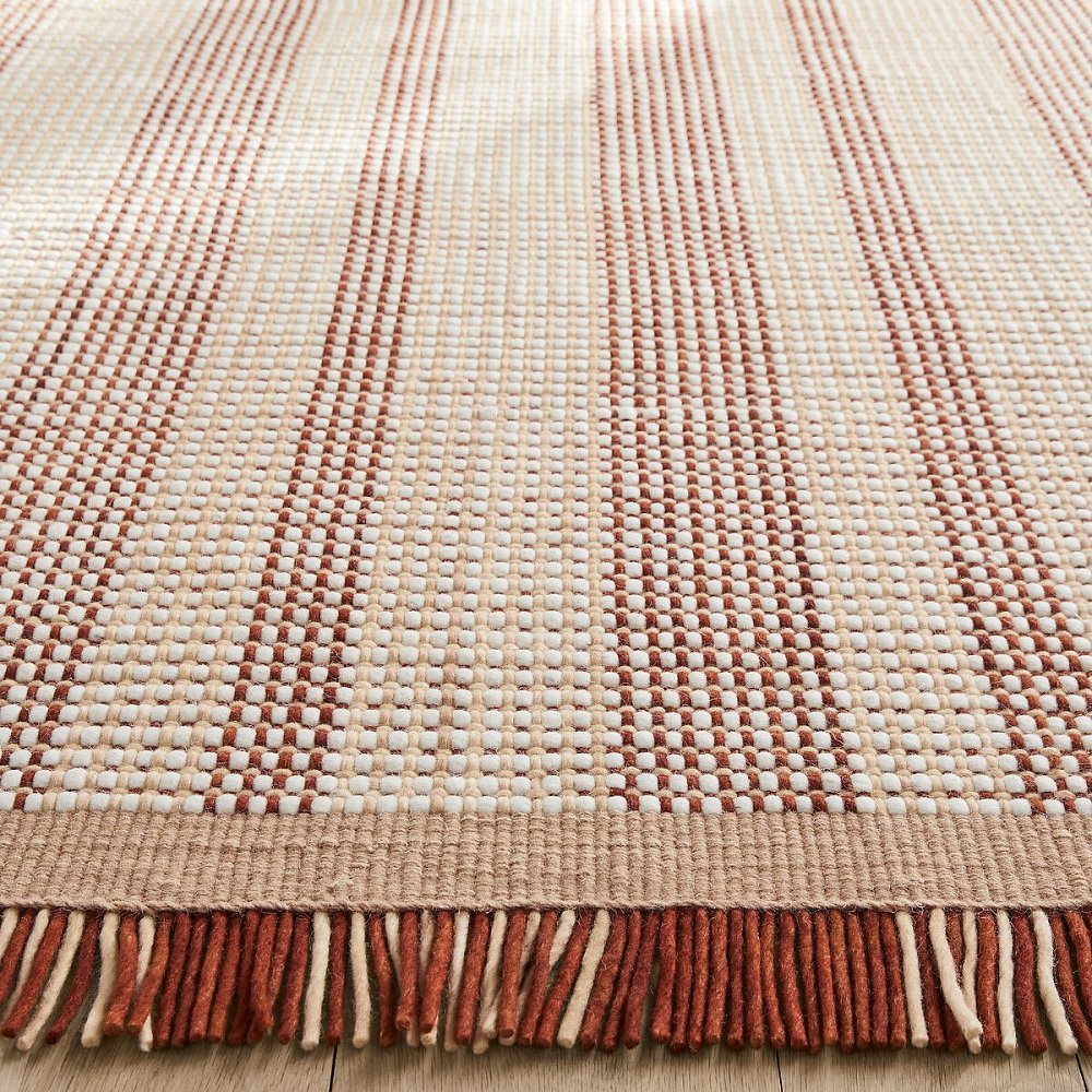 Ковер сотканный вручную из шерсти Hotami 160 x 230 см бежевый