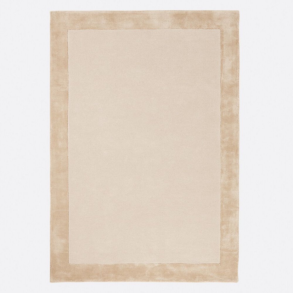 Ковер из шерсти и вискозы Duoma 160 x 230 см бежевый