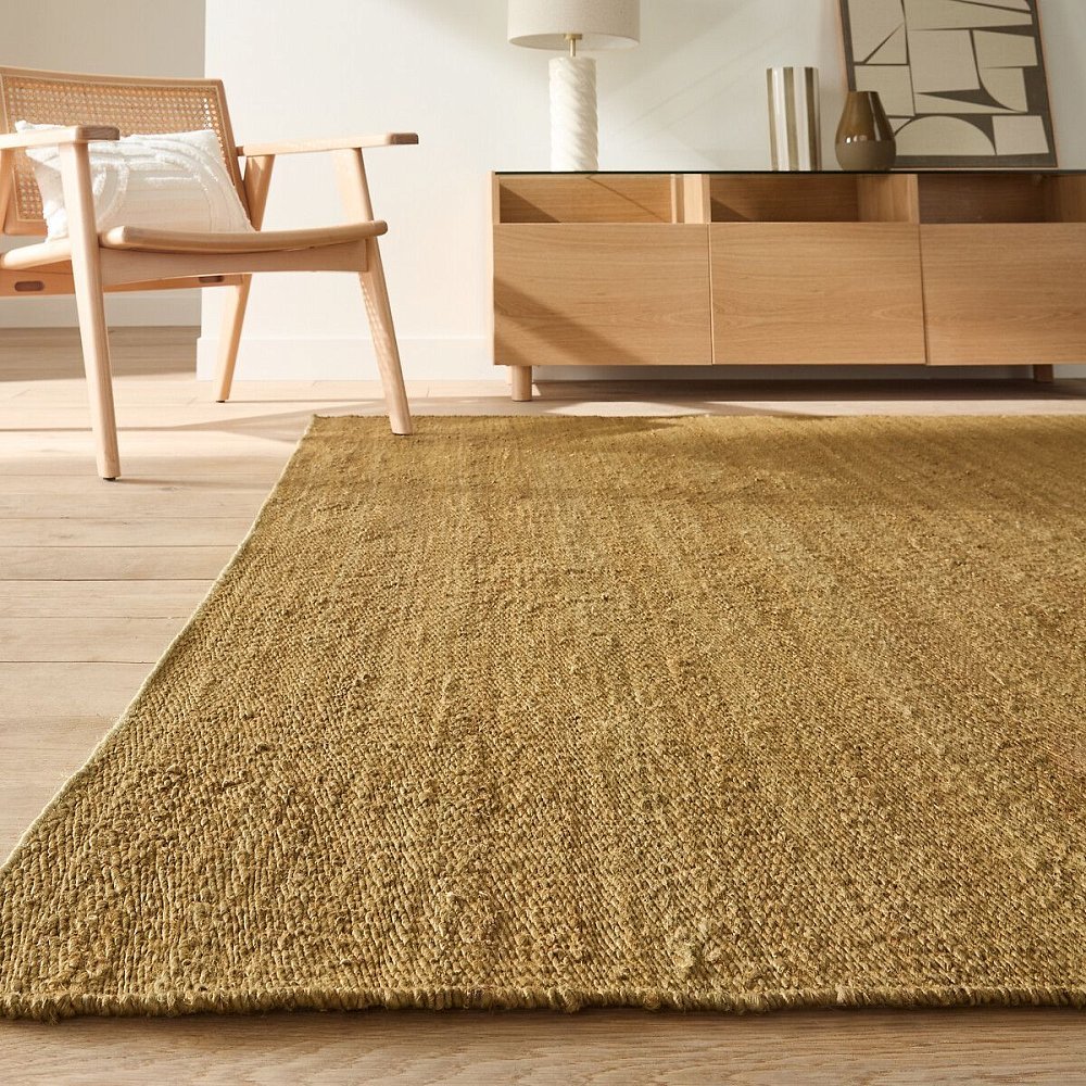 Ковер из джута и хлопка Tanora 120 x 170 см желтый