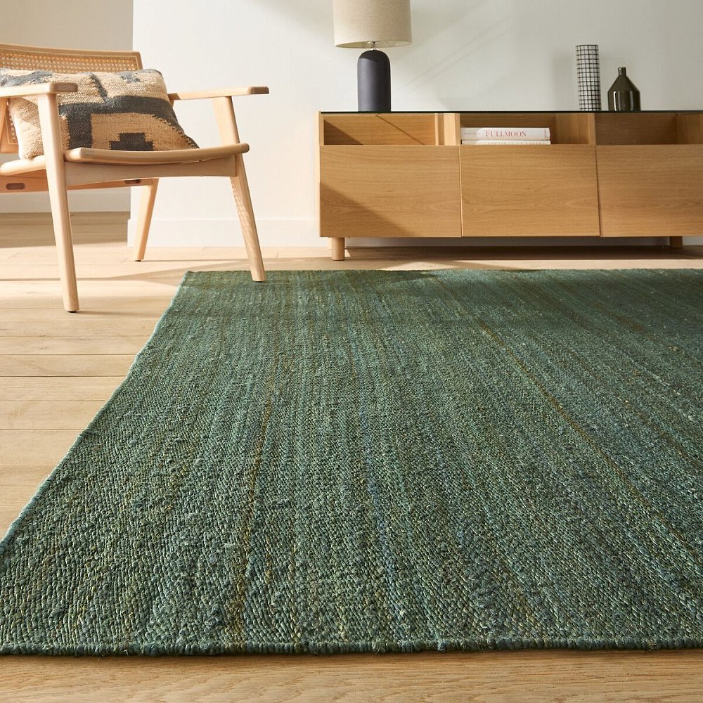 Ковер из джута и хлопка Tanora 160 x 230 см зеленый