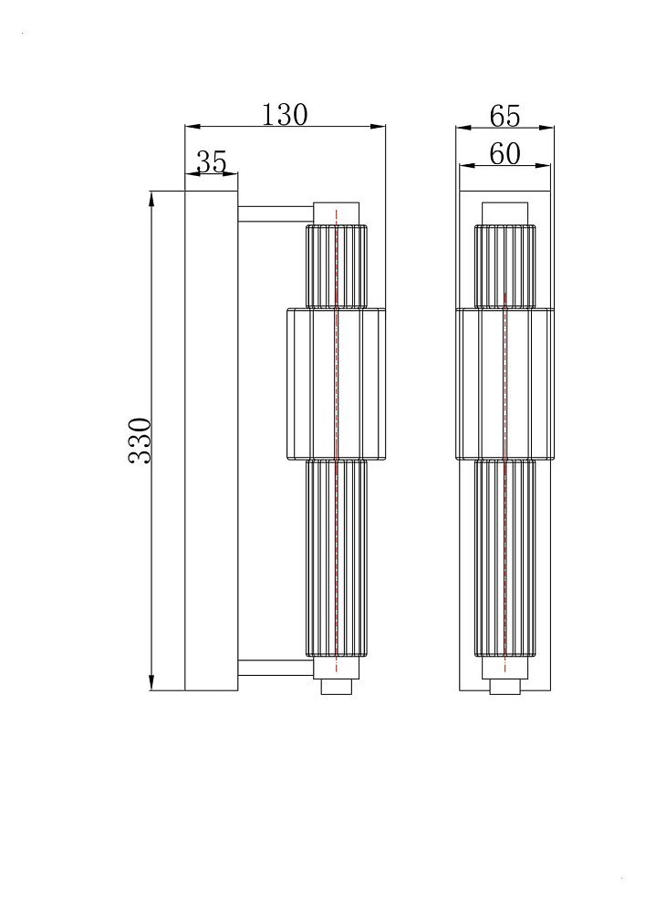 Настенный светильник (бра) Verticale MOD308WL-L9CH3K