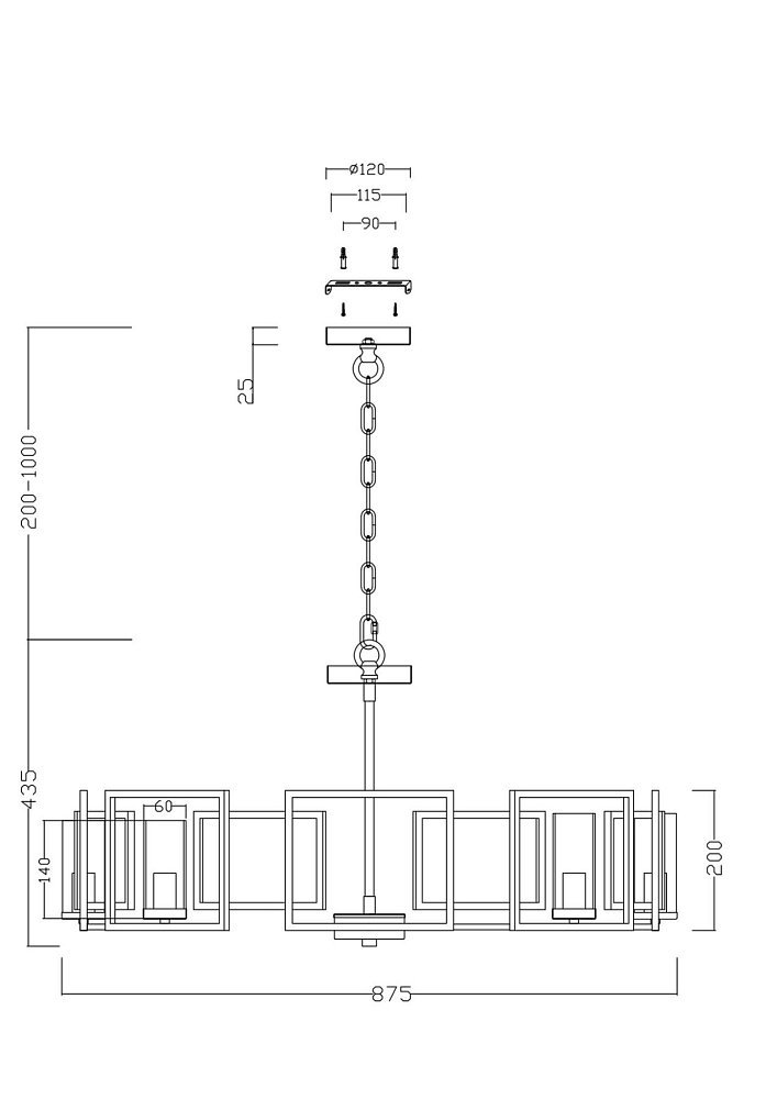 Подвесной светильник Bowi H009PL-08G
