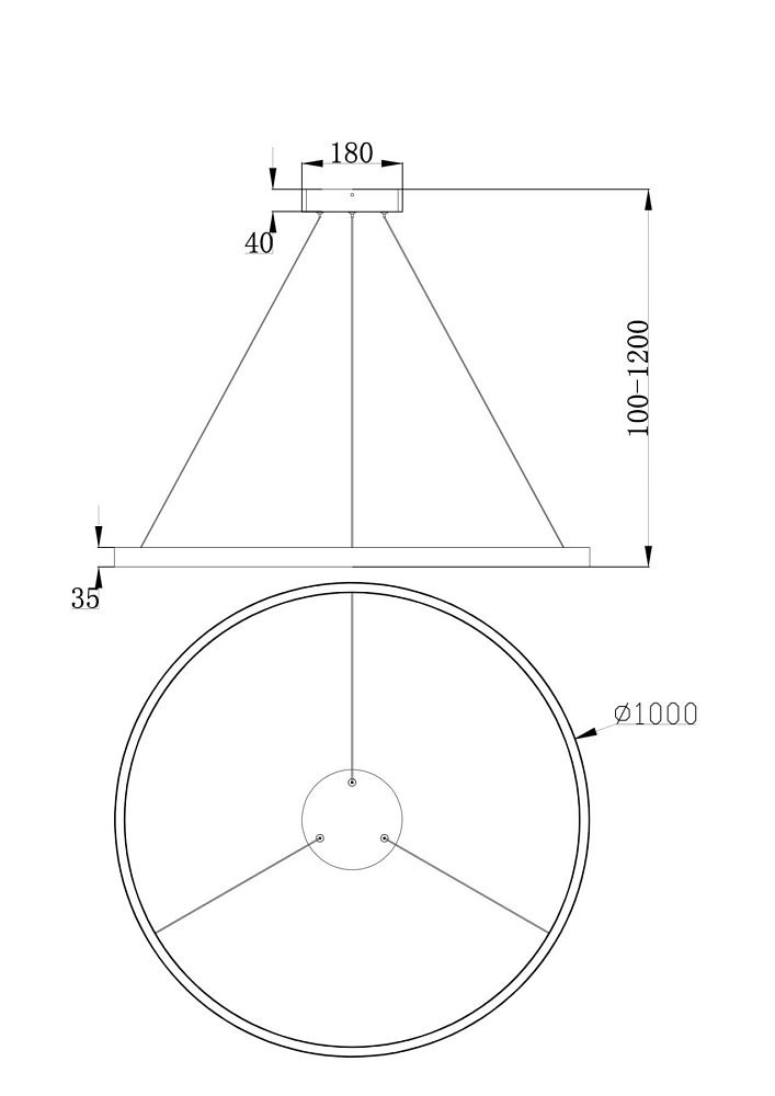 Подвесной светильник Rim MOD058PL-L54BS4K