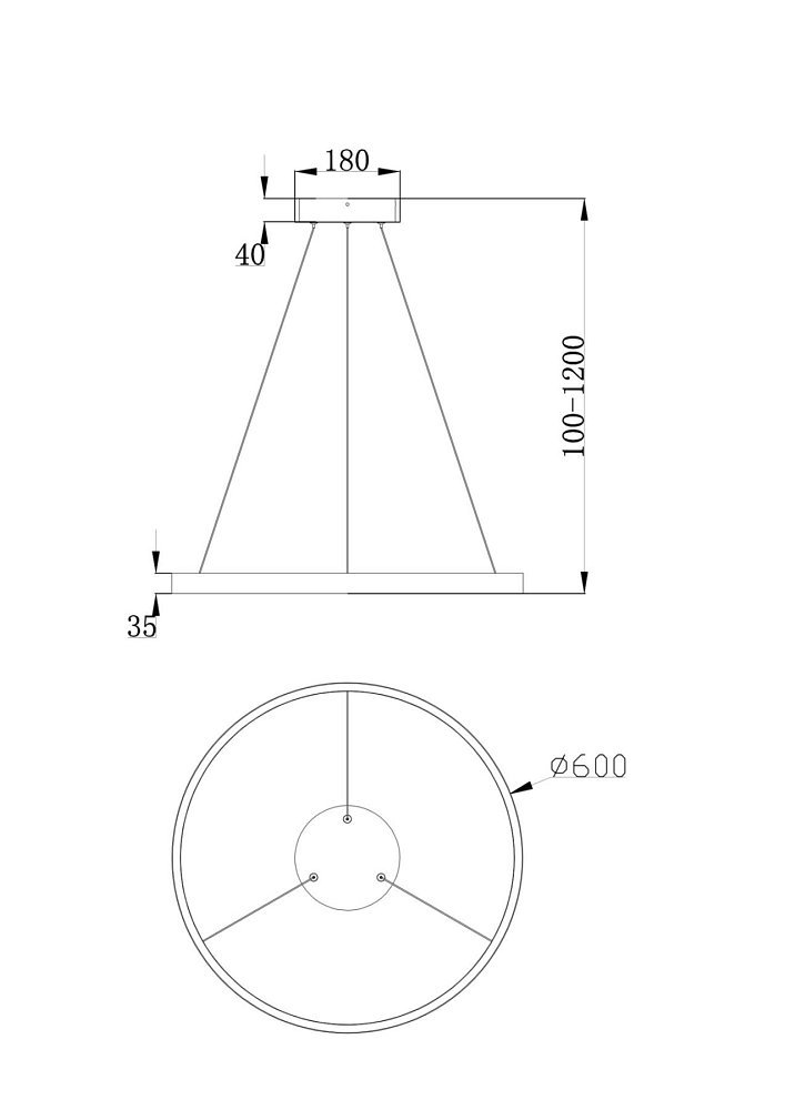Подвесной светильник Rim MOD058PL-L32BS4K