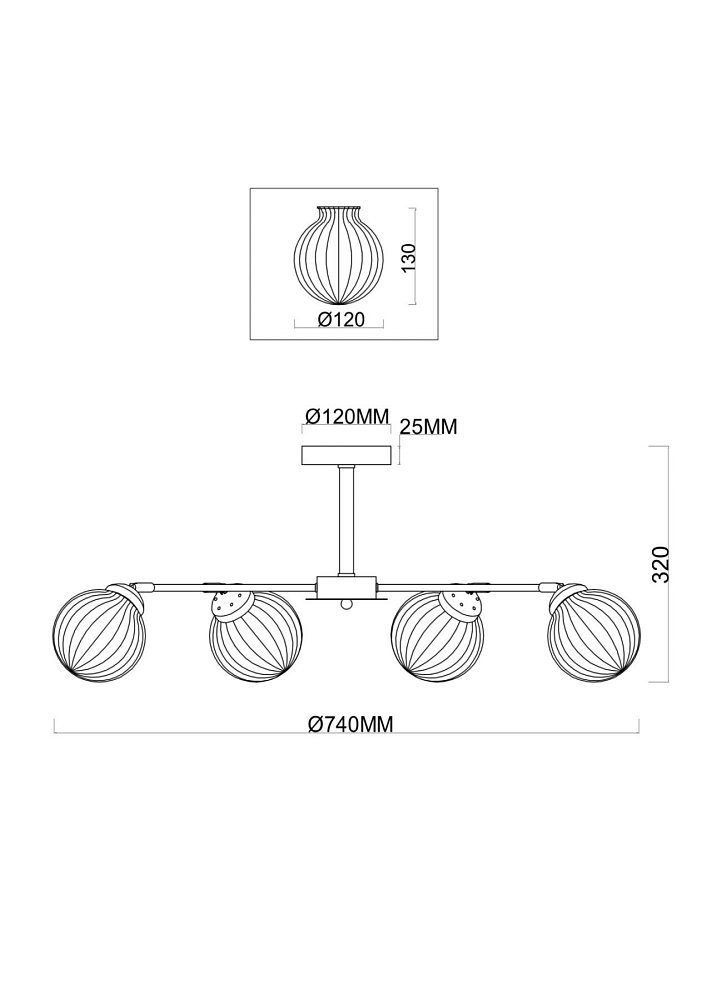 Люстра Daisy FR5041PL-06BS