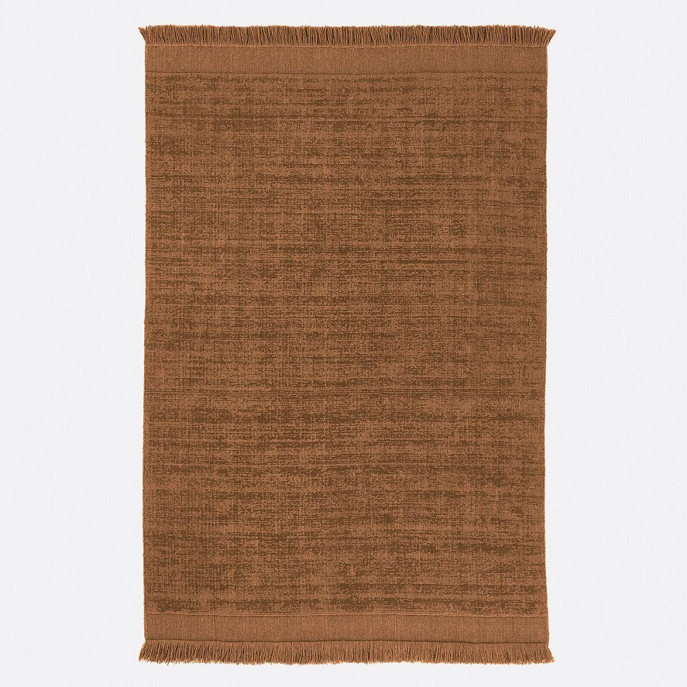 Ковер из шерсти и хлопка Osni 160 x 230 см каштановый