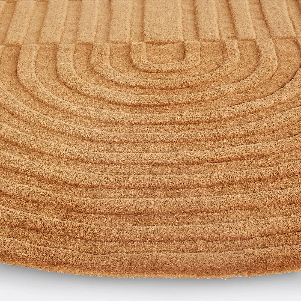 Ковер овальный из шерсти Malko 200 x 290 см каштановый