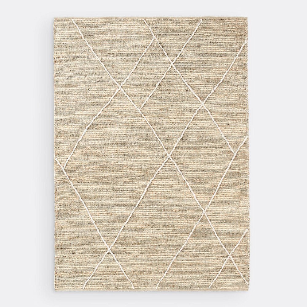 Ковер из джута и хлопка Tospa 120 x 170 см бежевый