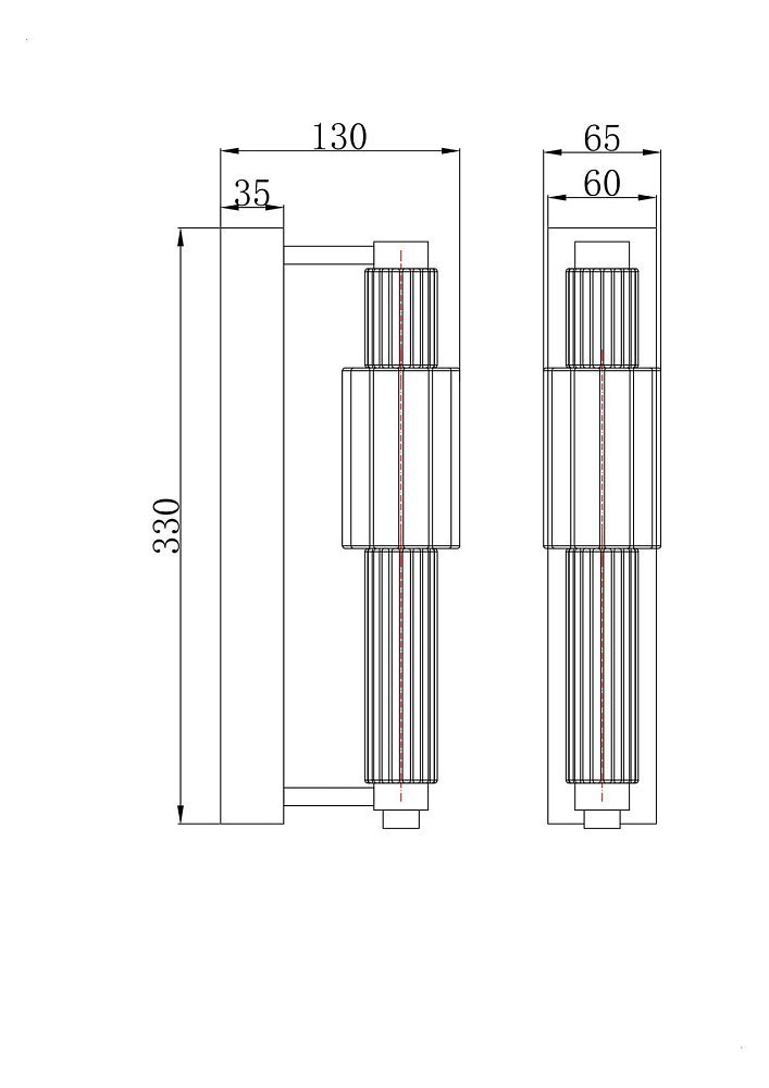Настенный светильник (бра) Verticale MOD308WL-L9BL3K