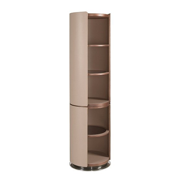 Стеллаж 3278 из экокожи цвета норки и ореха