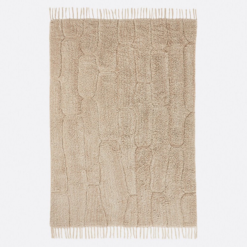 Ковер из шерсти и хлопка Falmi 120 x 170 см бежевый