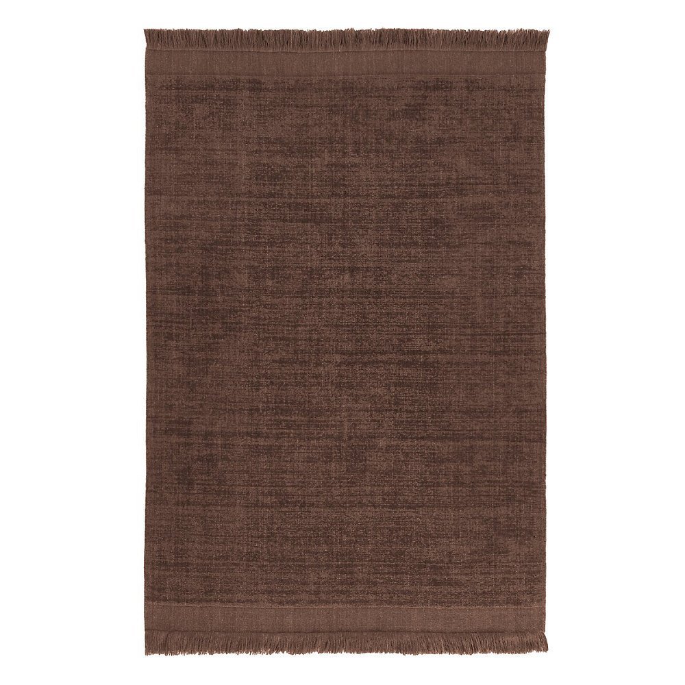 Ковер из шерсти и хлопка Osni 160 x 230 см каштановый