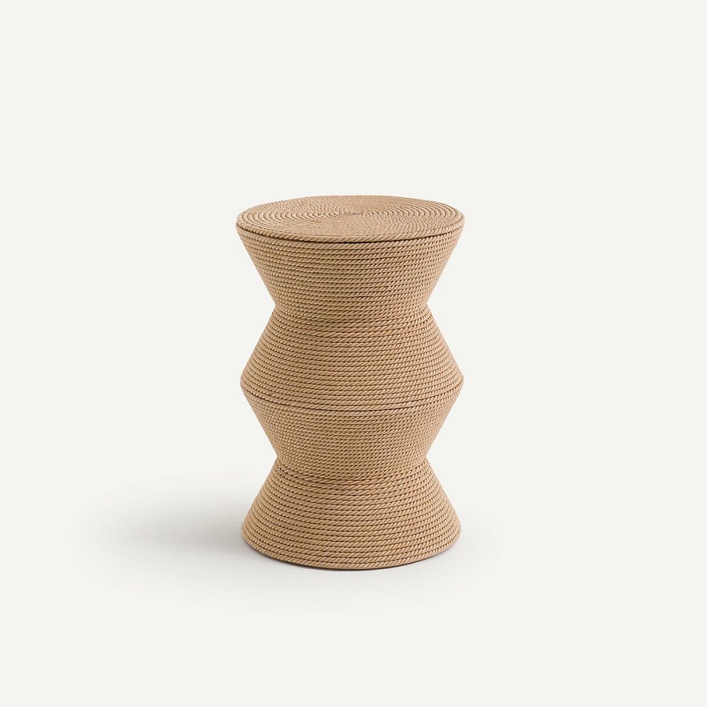 Стол журнальный из мангового дерева обшитый бечевкой Sablas единый размер бежевый