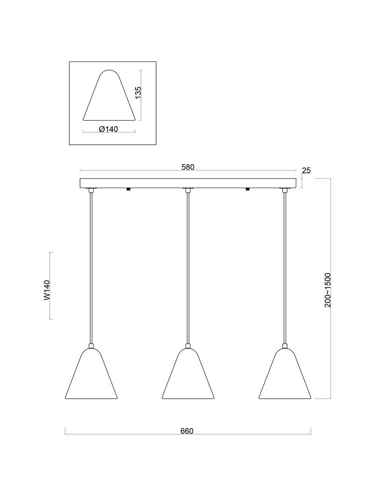 Подвесной светильник Falke Market FR8004PL-03WG