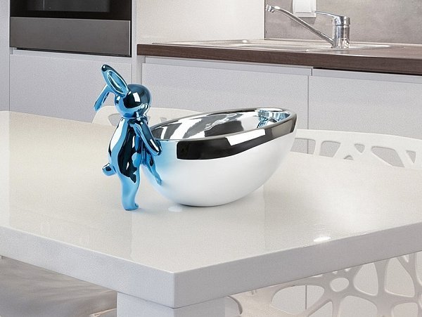 Cuenco Rabbit Декоративная фигура синий/серебряный