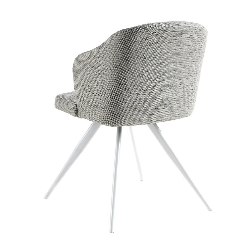 Стул F3208-GRIS-PATBLAN /4056 белые ножки