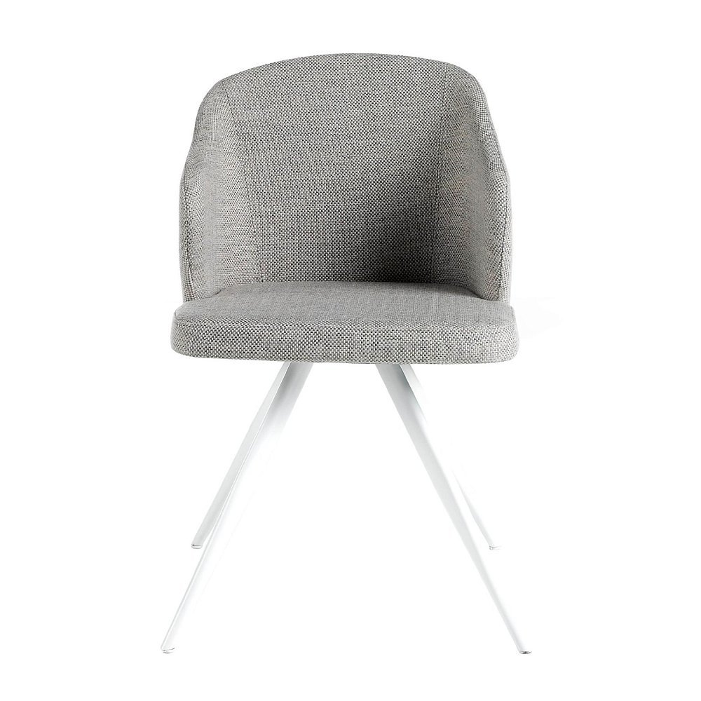 Стул F3208-GRIS-PATBLAN /4056 белые ножки