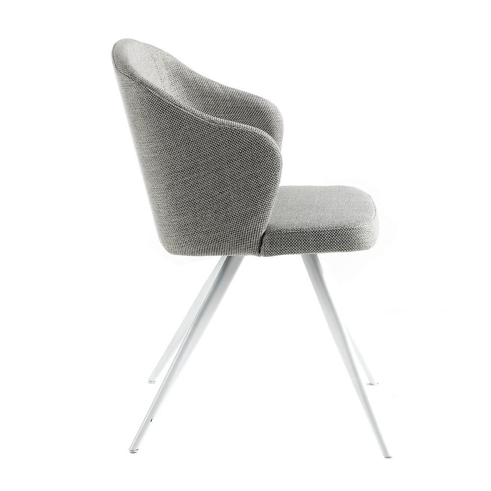 Стул F3208-GRIS-PATBLAN /4056 белые ножки