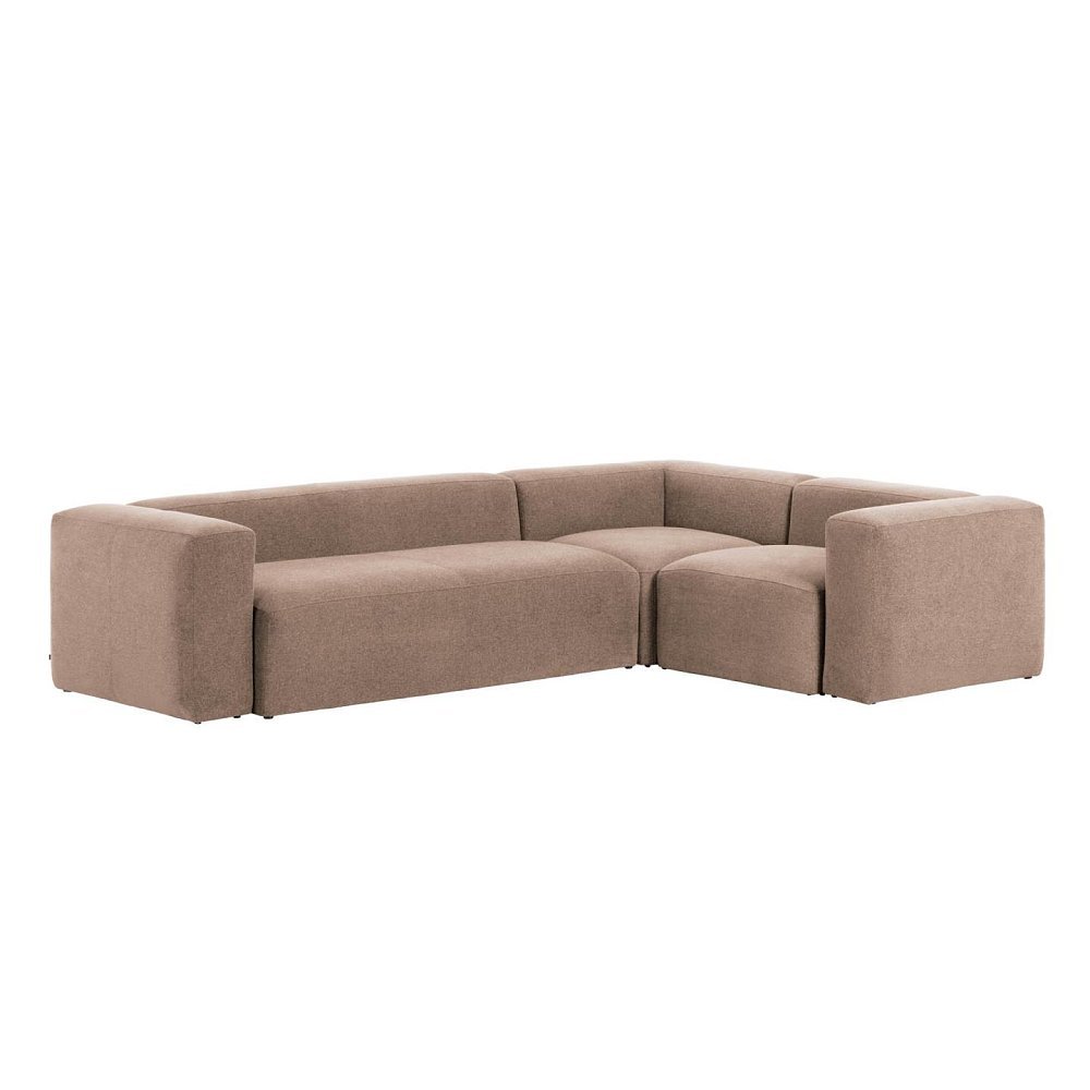 Угловой 4-х местный диван Blok 320 x 230 cm розовый