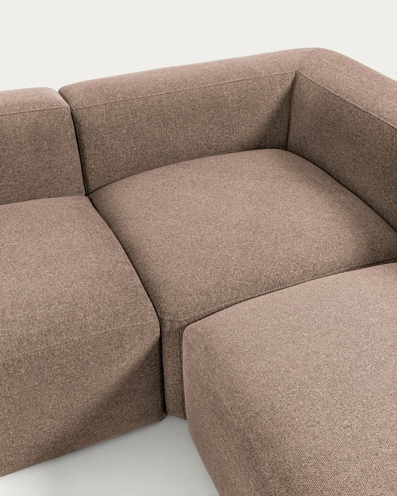 Угловой 4-х местный диван Blok 320 x 230 cm розовый