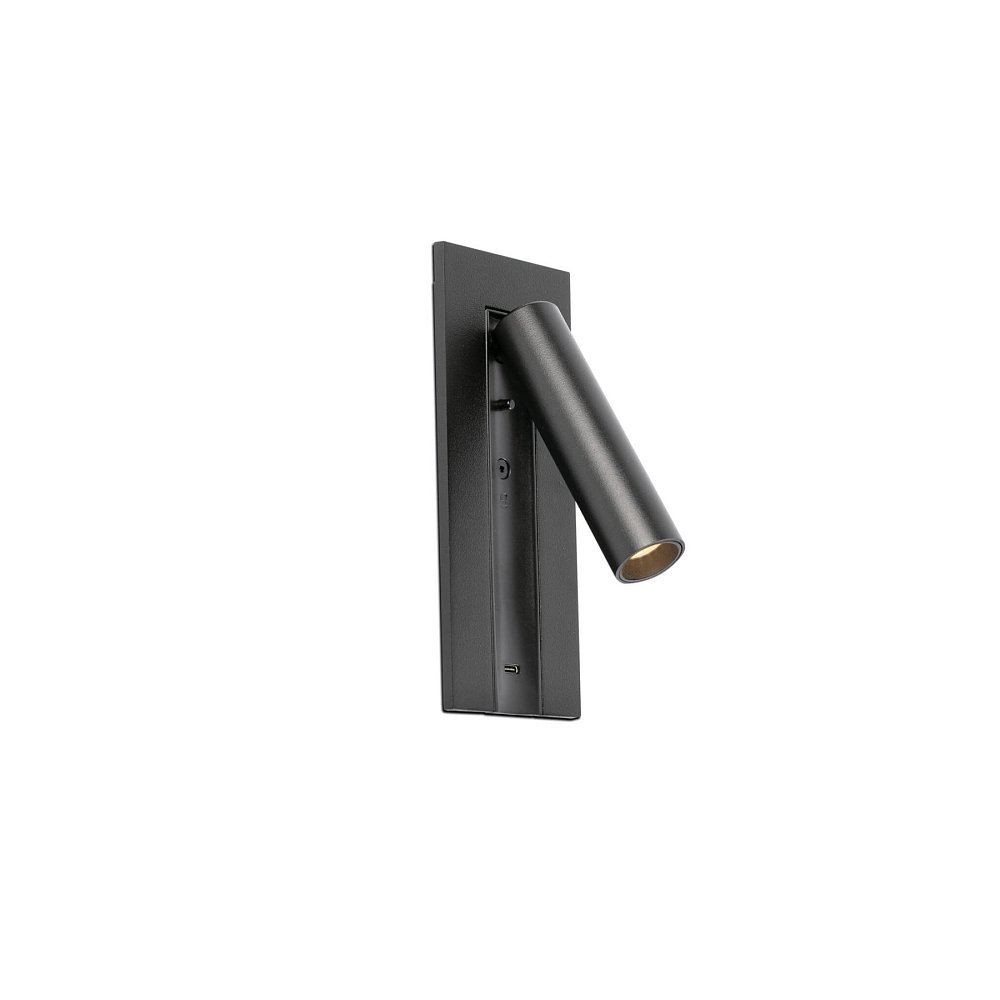 GABO Бра с ридером USB черное LED 4W 2700K