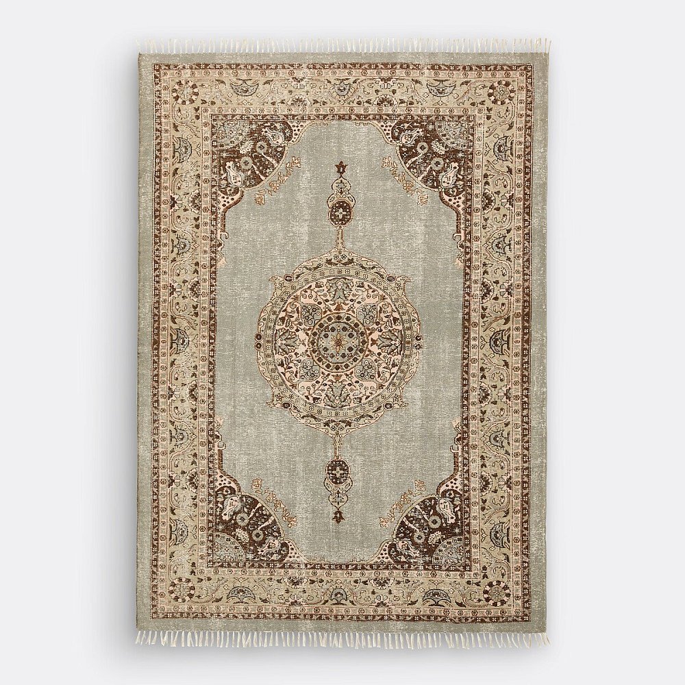 Ковер в винтажном стиле из хлопка Hania 120 x 170 см разноцветный
