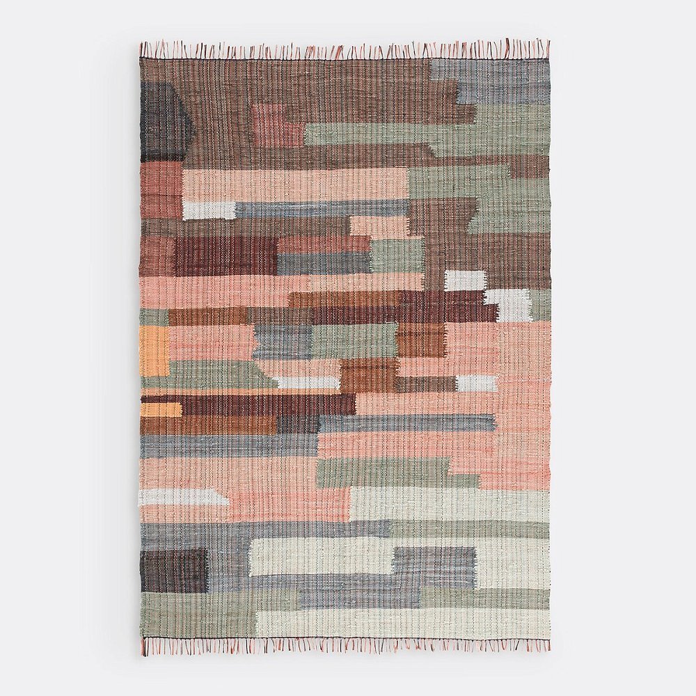 Плоскотканый хлопковый ковер Kanta 160 x 230 см разноцветный