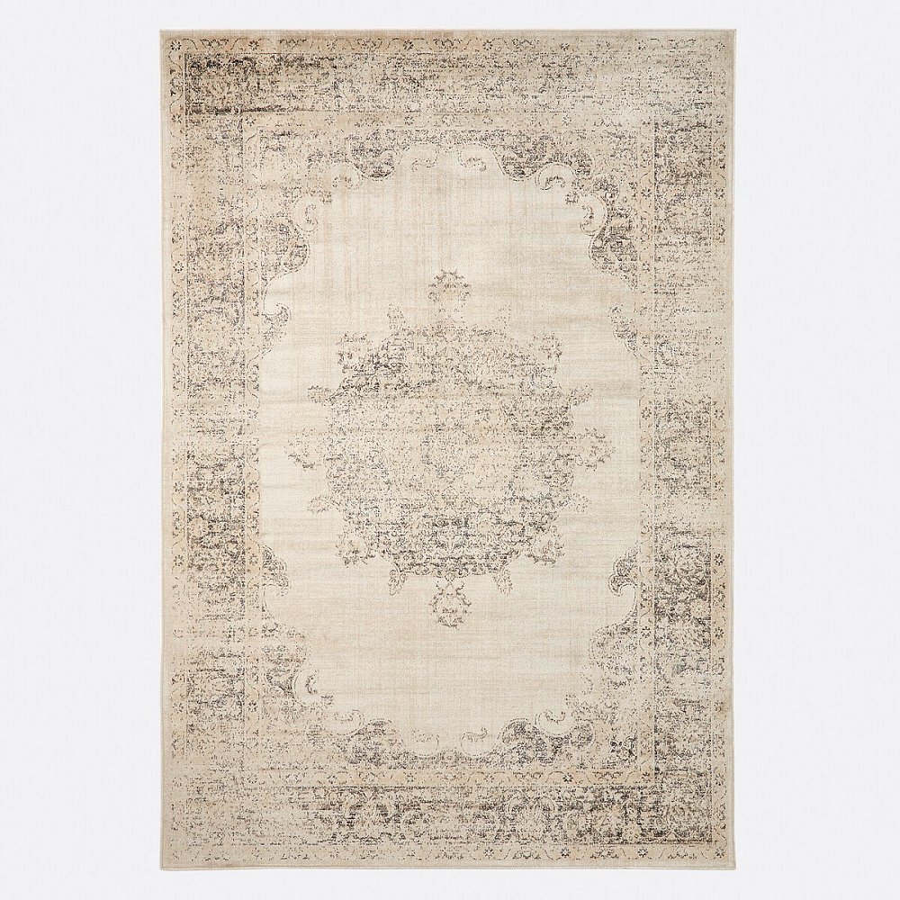 Винтажный ковер эффект потертости DIONA 160 x 230 см бежевый