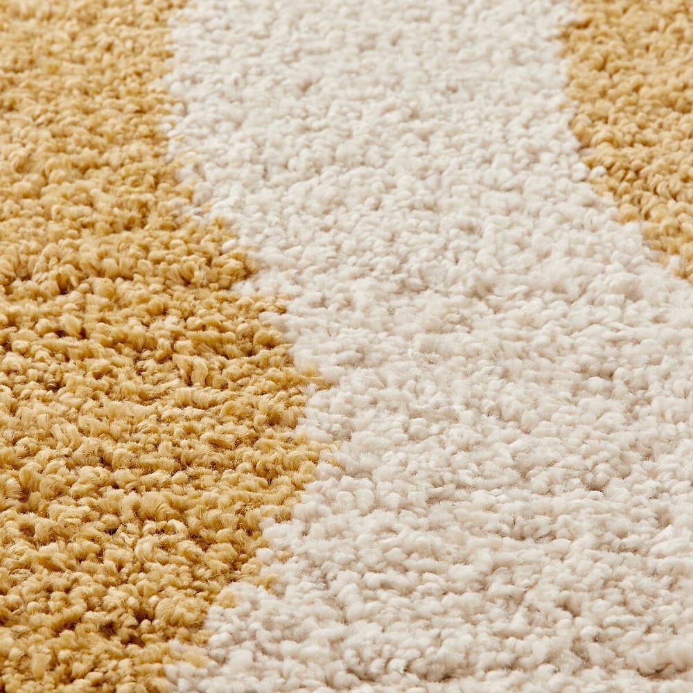 Прямоугольный коврик волновой узор NAMI НАМИ 120 x 170 см бежевый