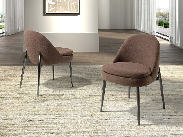 Стул 4236 из темно-коричневой ткани
