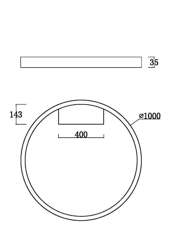 Потолочный светильник Rim MOD058CL-L65B3K
