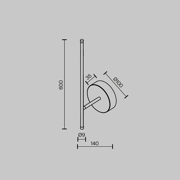 Настенный светильник (бра) Elegant C085WL-L7BS2.7K