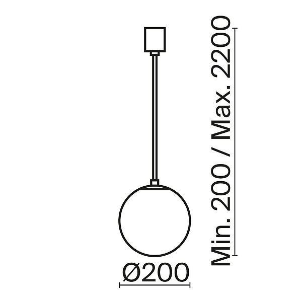 Подвесной светильник Luna P039PL-5W4K-20-B