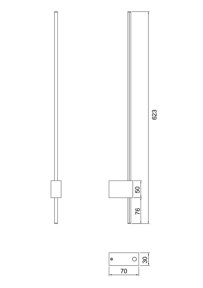 Настенный светильник (бра) Pars C070WL-L6GB3K