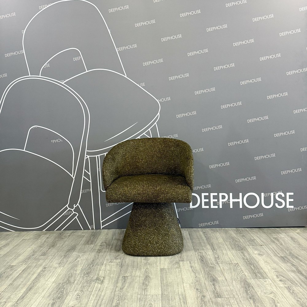 Стул Милан вращающийся зеленая ткань
